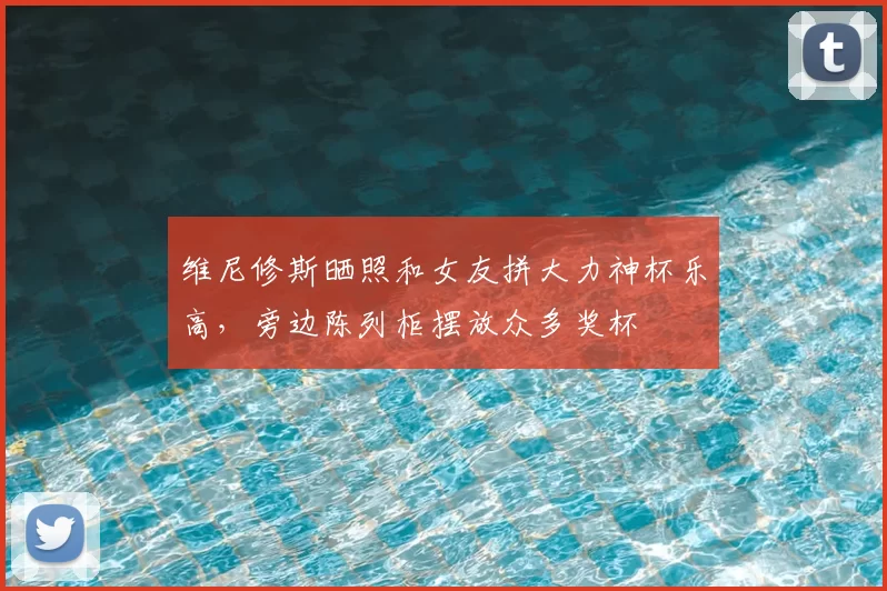 维尼修斯晒照和女友拼大力神杯乐高,旁边陈列柜摆放众多奖杯